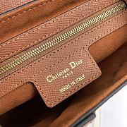 Dior Saddle Grained Leather Cognac - 25.5x20x6.5 cm - 5