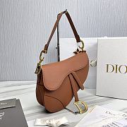 Dior Saddle Grained Leather Cognac - 25.5x20x6.5 cm - 6