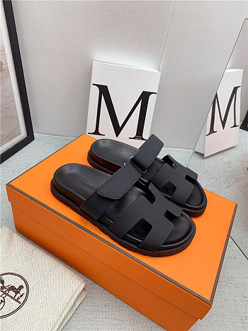 Hermes Chypre Sandal in Black