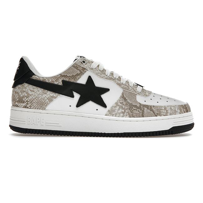 A Bathing Ape Bape Sta Snake Skin Beige - 1