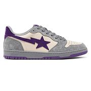 A Bathing Ape Court Sta Mist Grey Royal Purple 001FWG701032X - 1