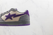 A Bathing Ape Court Sta Mist Grey Royal Purple 001FWG701032X - 4