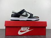 Nike Dunk Low Grey Black Orange Mini Swoosh FN7808-001 - 5