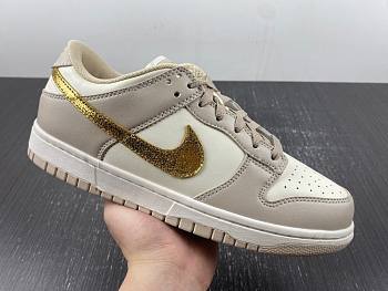  Nike Dunk Low Phantom Metallic Gold (Women's) DX5930-001