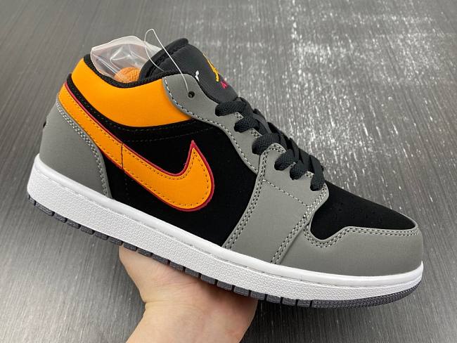  Nike Air Jordan 1 Low ‘Black Grey Orange’ FN7308-008 - 1