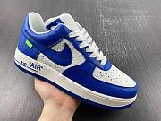 Louis Vuitton Nike Air Force 1 Low By Virgil Abloh White Royal 1A9VAO - 5