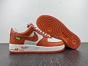 Louis Vuitton Nike Air Force 1 Low By Virgil Abloh White Orange - 4