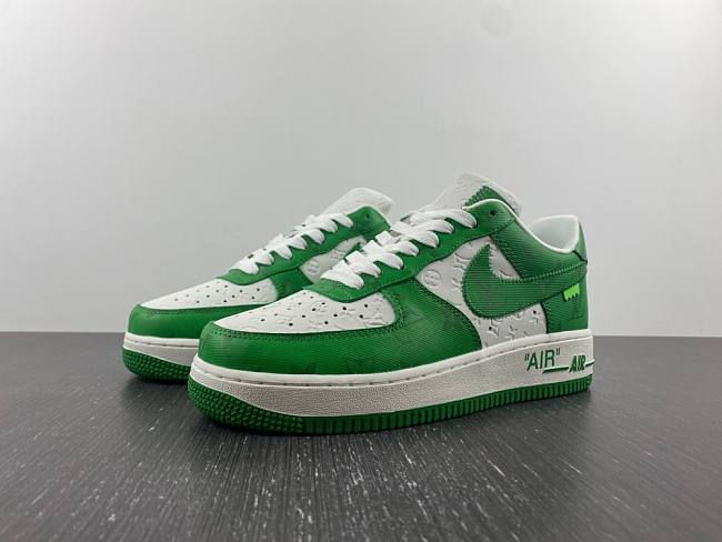 Louis Vuitton Nike Air Force 1 Low By Virgil Abloh White Green 1A9V9V - 1