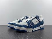 Louis Vuitton LV Trainer Monogram Denim White Blue 1A9JGU - 1