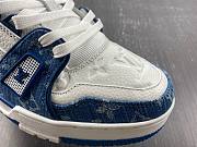 Louis Vuitton LV Trainer Monogram Denim White Blue 1A9JGU - 3