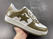 A Bathing Ape Bape Sta Patent Leather White Khaki (2023) 1I70-291-021/1I70-191-022 - 2