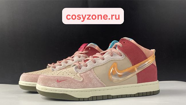 Nike Dunk Mid Social Status Free Lunch Strawberry Milk DJ1173-600 - 1