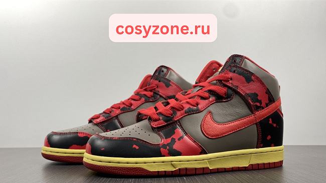 Nike Dunk High 1985 Red Acid Wash DD9404-600 - 1