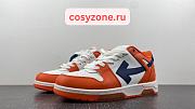 Off White Out Of Office Calf Leather Trainer Orange/Blue 00082785 - 1