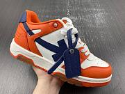 Off White Out Of Office Calf Leather Trainer Orange/Blue 00082785 - 3