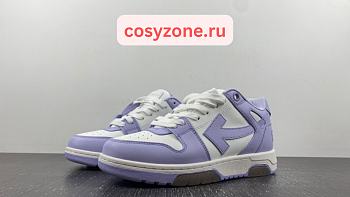 OFF-WHITE Out Of Office Calf Leather White Lilac (Women's) OWIA259F22LEA0010136