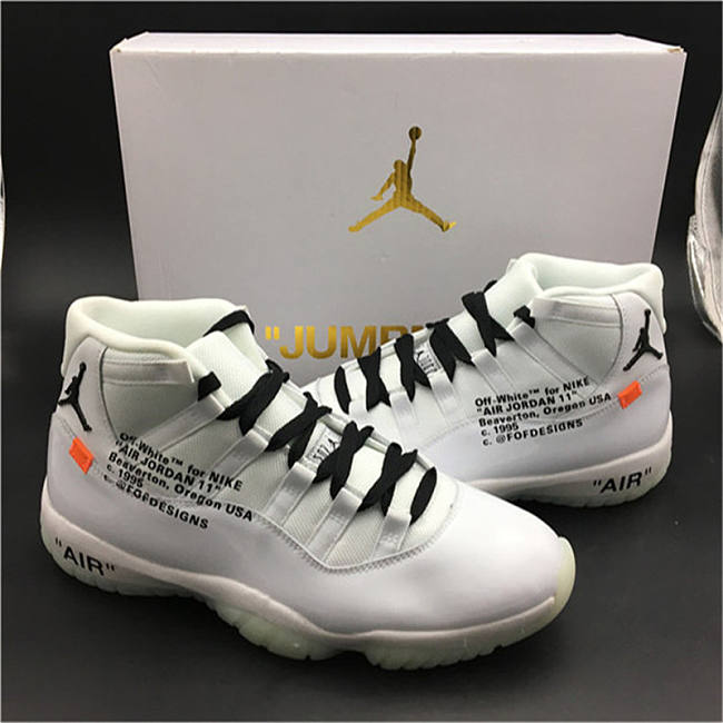 Off-White x Air Jordan 11 All White  - 1