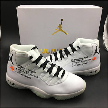 Off-White x Air Jordan 11 All White 