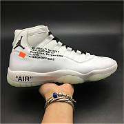 Off-White x Air Jordan 11 All White  - 4