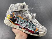 Louis Vuitton Nike Air Force 1 Mid By Virgil Abloh Graffiti  - 2