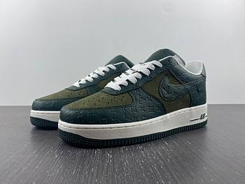 Louis Vuitton x Nike Air Force 1 Green Suede 