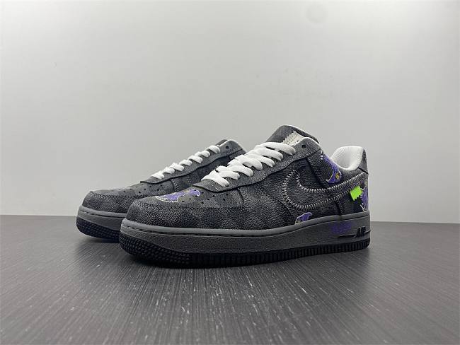 LV x Nike Air Force 1 07 Low Dark Grey White Purple 6A8PYL-100 - 1