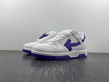 OFF-WHITE Out Of Office OOO Low Tops White Purple OMIA189F22LEA0010135