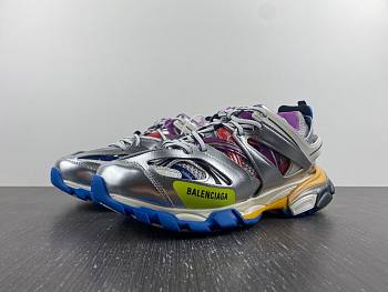 Balenciaga Track Leather Free White Silver Multi 542023W2FSA8123