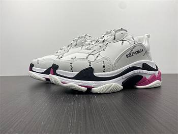 Balenciaga Triple S Sneaker 'Allover Logo - White Pink' 536737 W2FA4 9155