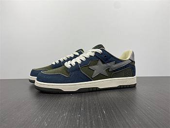 A Bathing Ape Bape SK8 Sta Navy Khaki Grey 1I70-191-003