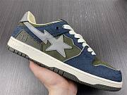 A Bathing Ape Bape SK8 Sta Navy Khaki Grey 1I70-191-003 - 4