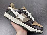 A Bathing Ape Bape SK8 Sta Brown Ivory 1H80-191-013 - 4