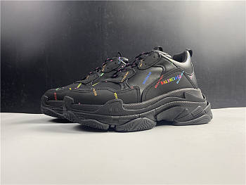 Balenciaga Triple S AllOver Logo Black Multicolor 536737W2FA81083