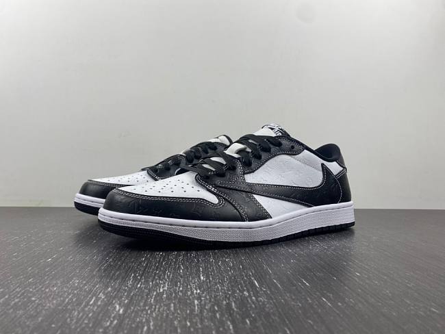 LV x Fragment x Travis Scott x Air Jordan 1 Low Black White DL2211-001 - 1