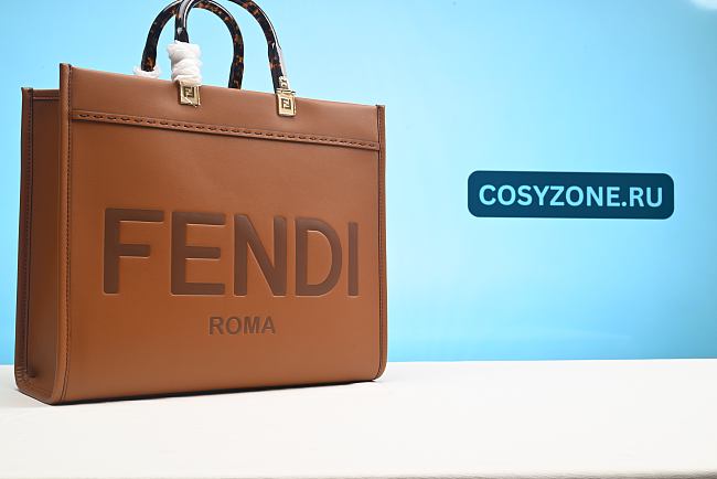 FENDI Sunshine leather tote Saddle Brown 8BH386ABVL_F0PWZ - 1