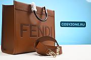 FENDI Sunshine leather tote Saddle Brown 8BH386ABVL_F0PWZ - 5