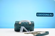 Chanel Coco Handle Caviar Skin 2WAY Handbag with Green Gold Metal IC Chip A2094327 - 2