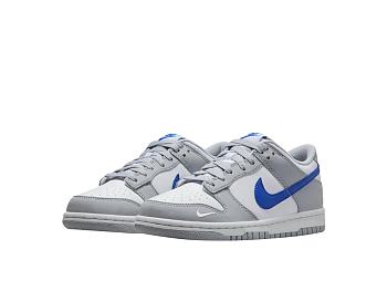 Nike Dunk Low Mini Swoosh Wolf Grey Game Royal (GS) FN3878-001