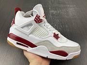 Air Nike SB x Air Jordan 4 White Red DR5415-160 - 4