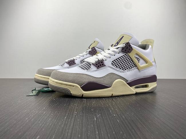 A Ma Maniere x Air Jordan 4 White Grey Purple 2022 DH6927-068 - 1