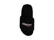 Balenciaga Furry Slide Black White (Women's) 654261W2DO11096 - 5