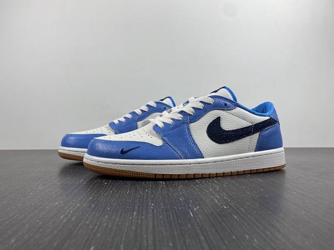 Air Jordan 1 Retro Low OG Beige Black University Blue DZ0791-102 - 1