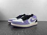 Air Jordan 1 Low Craft Cement Purple White & Black DZ4135-002 - 1