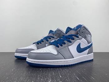 Air Jordan 1 Mid True Blue Cement (GS) DQ8423-014