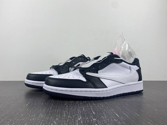 TRAVIS SCOTT X AIR JORDAN 1 OG LOW BLACK & WHITE  - 1