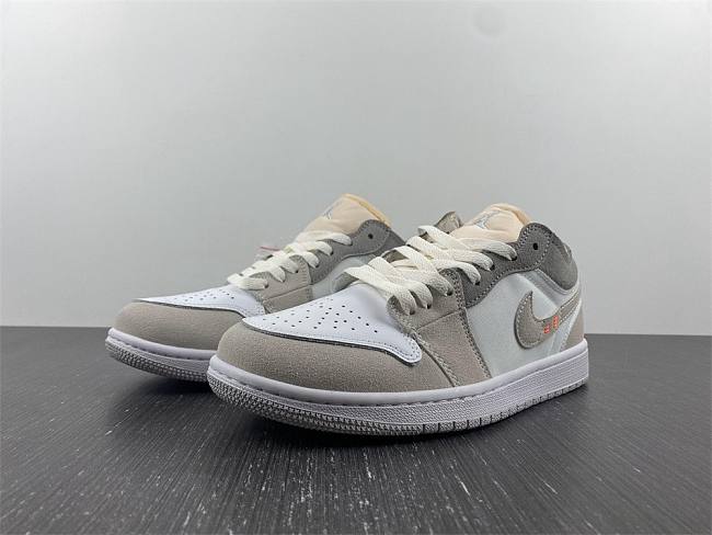 Air Jordan 1 Low Inside Out Cream White Light Grey (GS) DQ3727-100 - 1