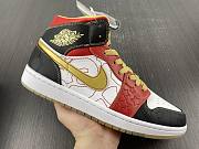 Air Jordan 1 Mid XQ White Black Sport Red DV0576-176 - 4