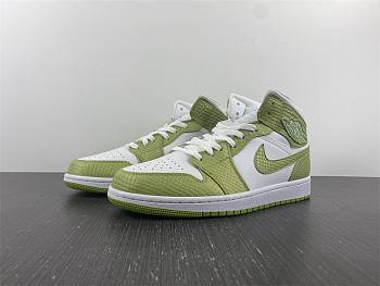 Air Jordan 1 Mid Green Python (Women's) DV2959-113