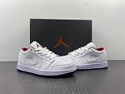 Air Jordan 1 Low White Gym Red Black (GS) 553560-164 - 1