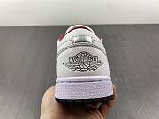 Air Jordan 1 Low White Gym Red Black (GS) 553560-164 - 6